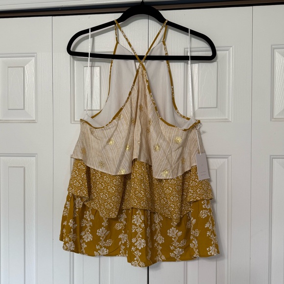 LC Lauren Conrad Tops - LC Lauren Conrad Yellow Floral Camisole